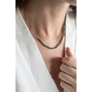 Malachite chain necklace 925°