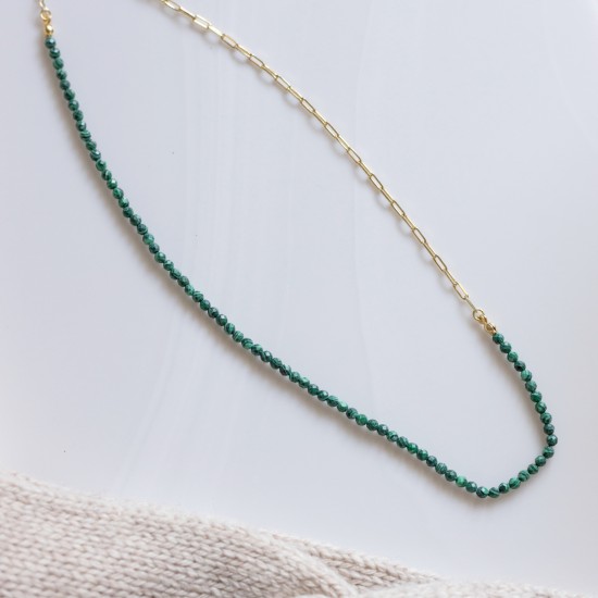 Malachite chain necklace 925° Necklaces