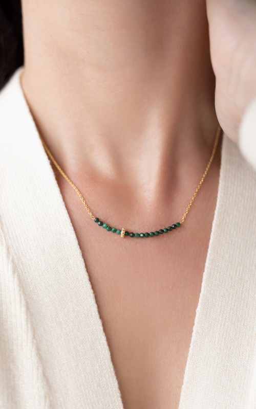 Malachite necklace 925°