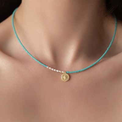 Maya necklace 925° Aqua 