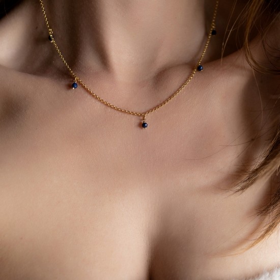Nora necklace 925° blue NECKLACES