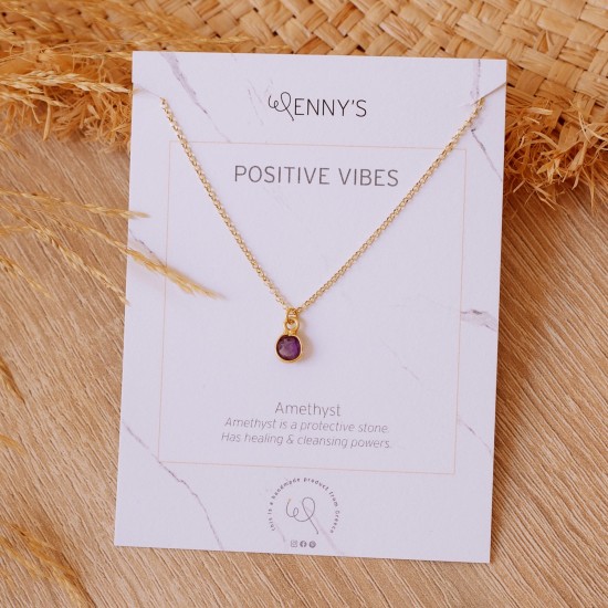 Positive vibes necklace 925°