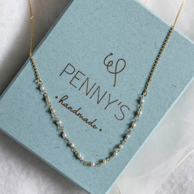 Rozario chain pearls necklace 925°