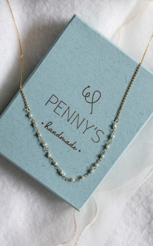 Rozario chain pearls necklace 925°