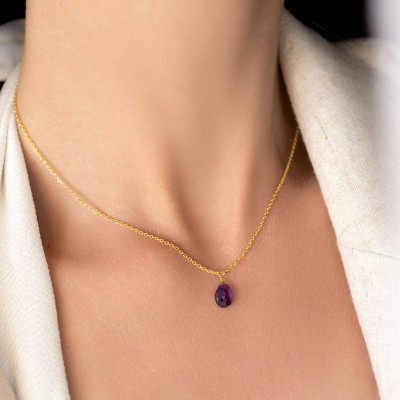 Drop necklace 925° Amethyst