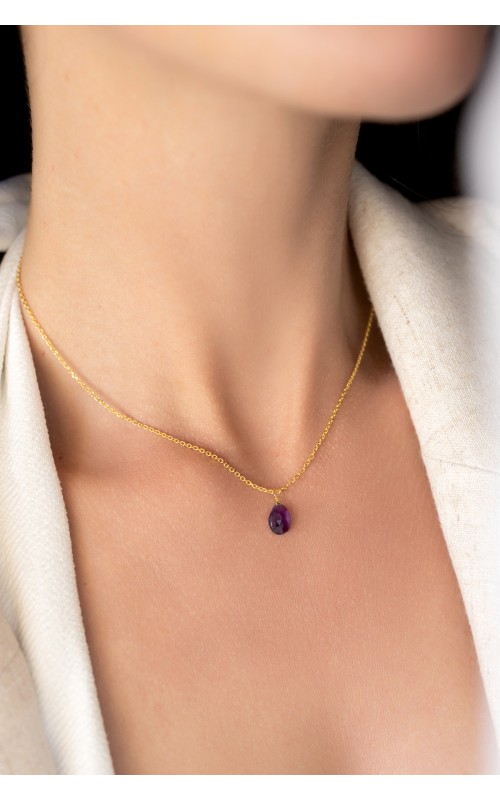 Drop necklace 925° Amethyst