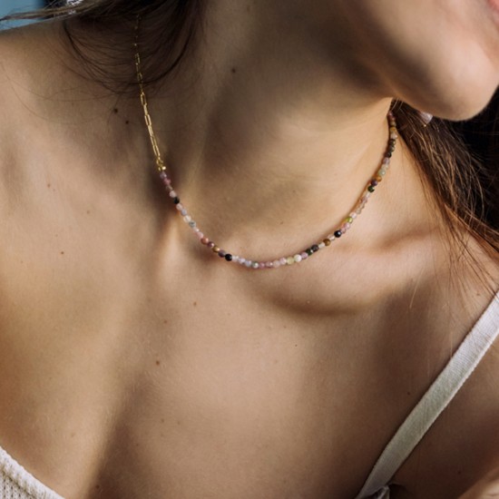 Tourmaline chain necklace 925° Necklaces