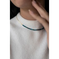 Chrysocolla chain necklace 925°