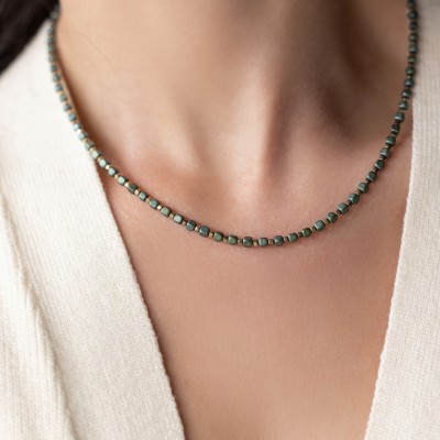 Hematite Green Necklace