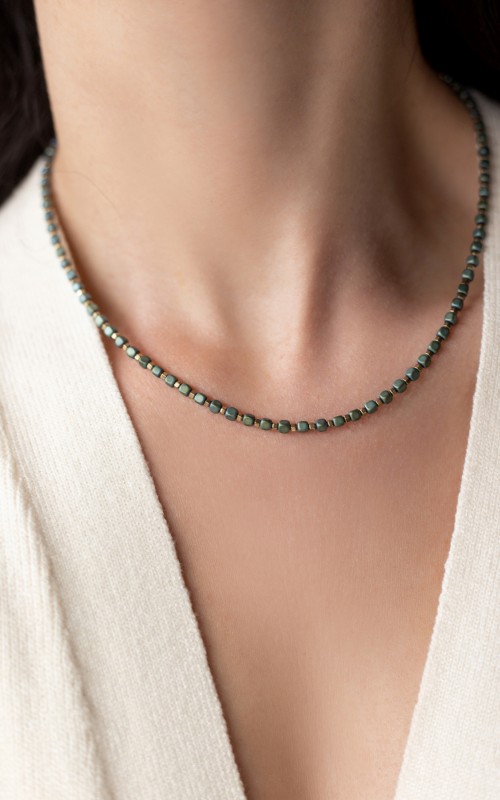 Hematite Green Necklace