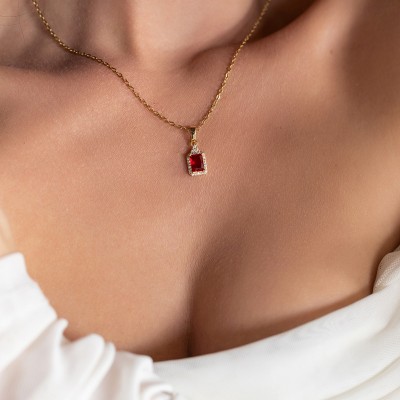 Catalina necklace red 