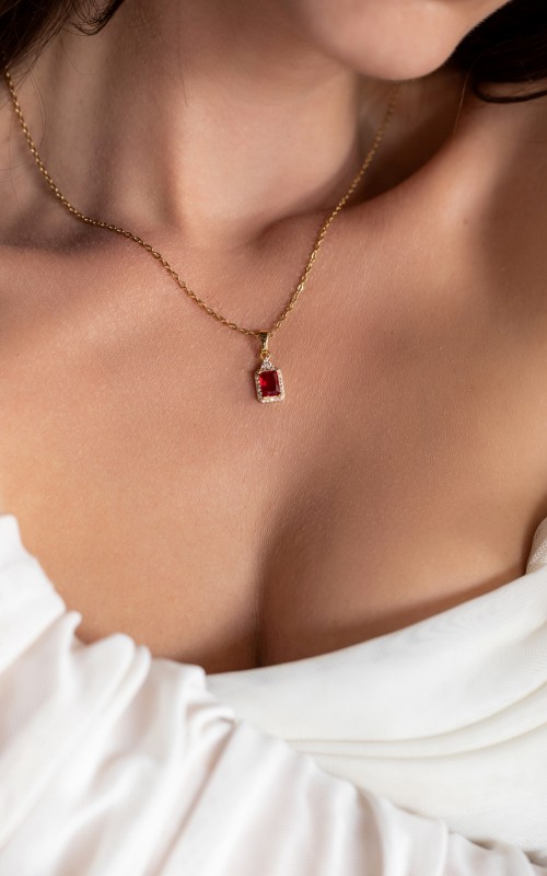 Catalina necklace red 