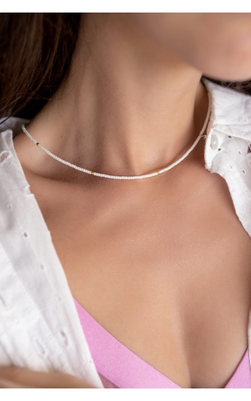 Colores white necklace