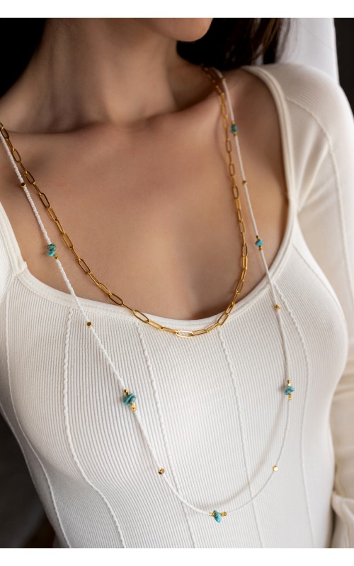 Double long necklace 