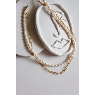 Double necklace pearls 