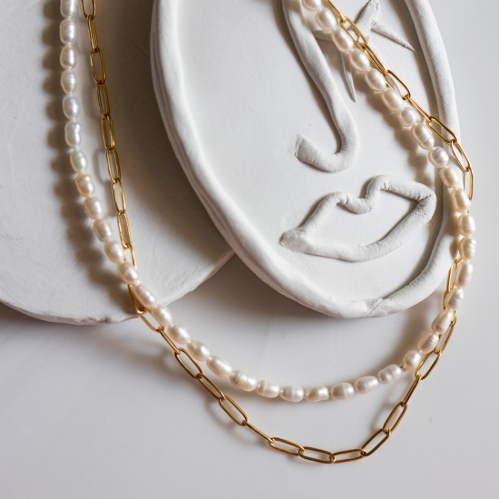 Double necklace pearls  NECKLACES