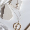 Μακρύ κολιέ Circle Pearl Necklaces