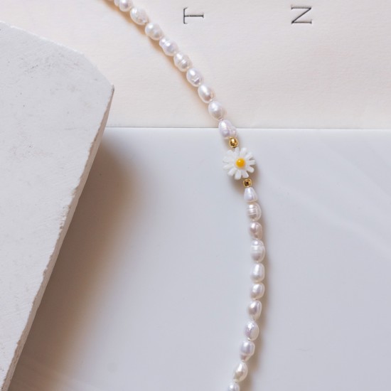 Βραχιόλια ασημένια - Κοσμήματα silver 925 - Xειροποιητα βραχιολια - βραχιολι με μαργαριταρια και μαργαριτα 