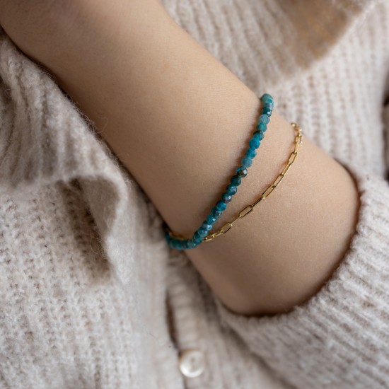 Double bracelet Apatite 925° Bracelets