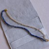 διπλο βραχιολι με αλυσιδα και πετρες lapis lazulis