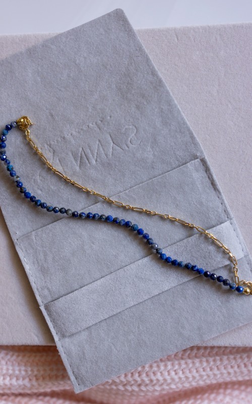 Double bracelet Lapis Lazulis 925°