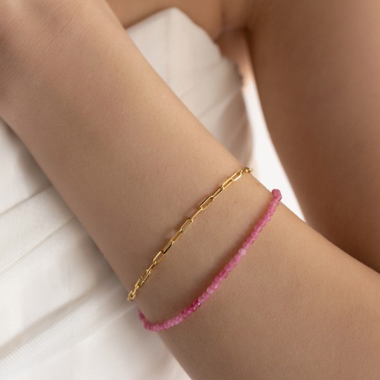 Double bracelet Pink Ruby 925° BRACELETS