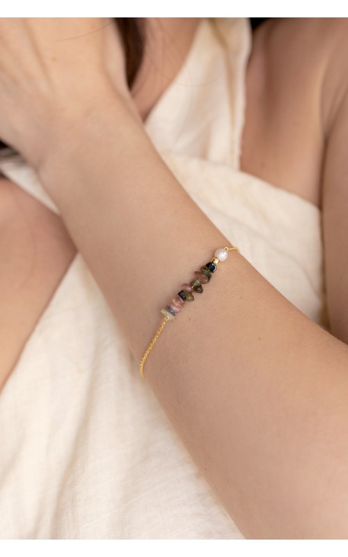 Tourmaline pearl bracelet 925°
