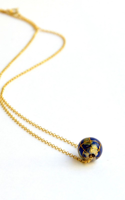 Lapis Lazulis Necklace Globe 925°