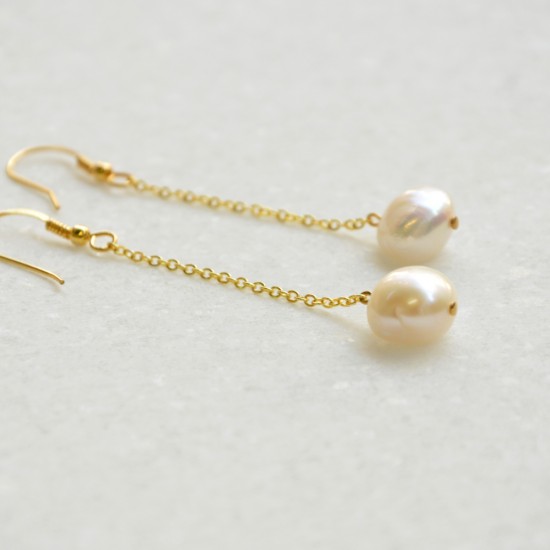 Long earrings freshwater pearls 
