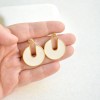 Circle earrings white gold 