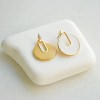 Circle earrings white gold 