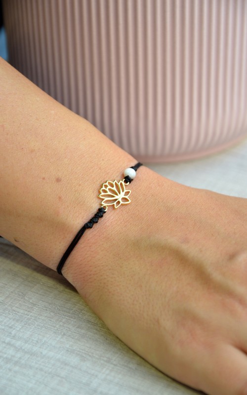 Lotus handmade bracelet sterling silver 